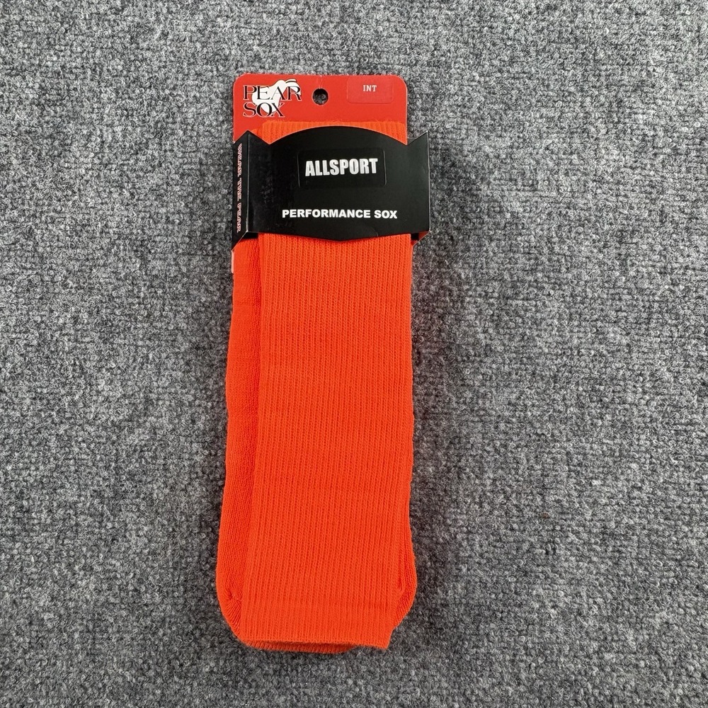 VTG Pear Sox Allsport Tube Socks Mens INT size 4.5–8.5 Orange Hunting Blaze NOS